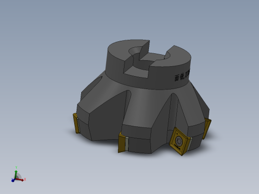 75度面铣刀铣削图