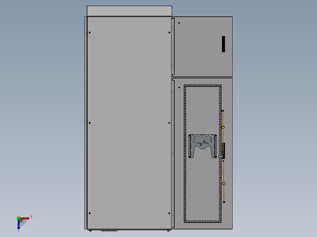 【E95】【IGS】【转】钣金机柜俯视图