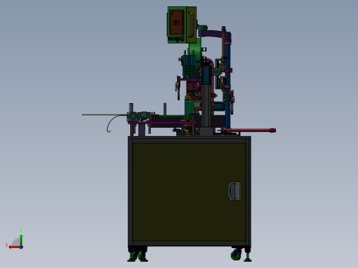 自动绕线扎线机3d图纸 同步带移栽机械取料 绕线扎线一体3d模型后视缩略图