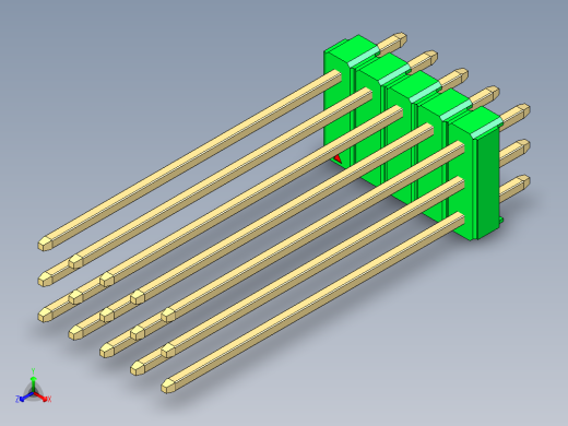 彩色公头100mil（2.54mm）系列-DS1021_green_3x05p_100mil_Type43_rev1.0