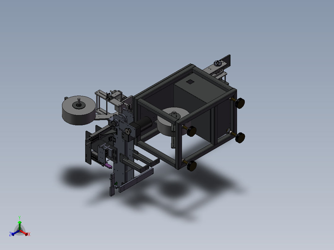 电池包膜设备正等轴测图