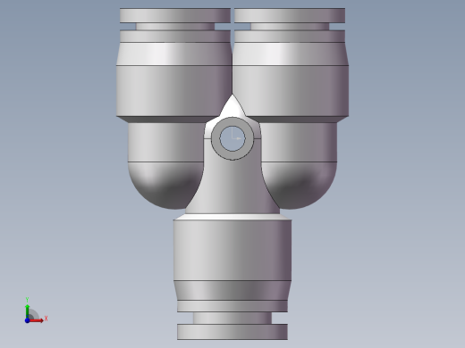 气动接头-Y型三通APYW8-6（8变6）前视缩略图