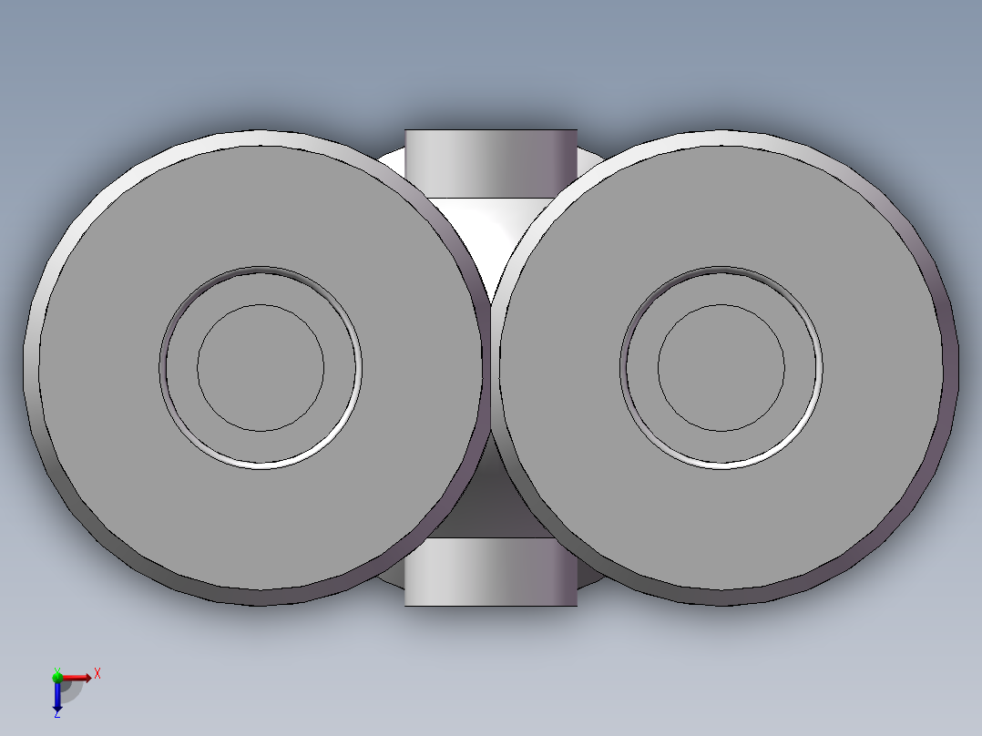 气动接头-Y型三通APYW8-6（8变6）俯视图