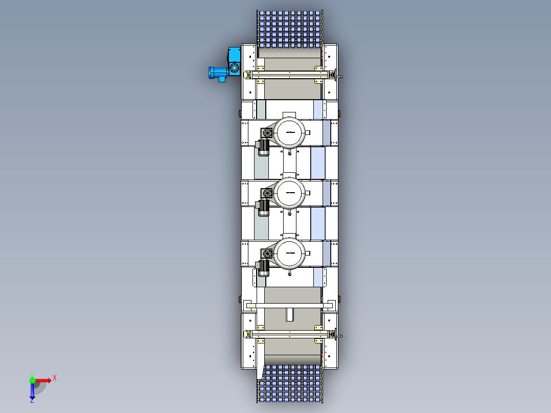 刮平定厚机3D模型俯视图