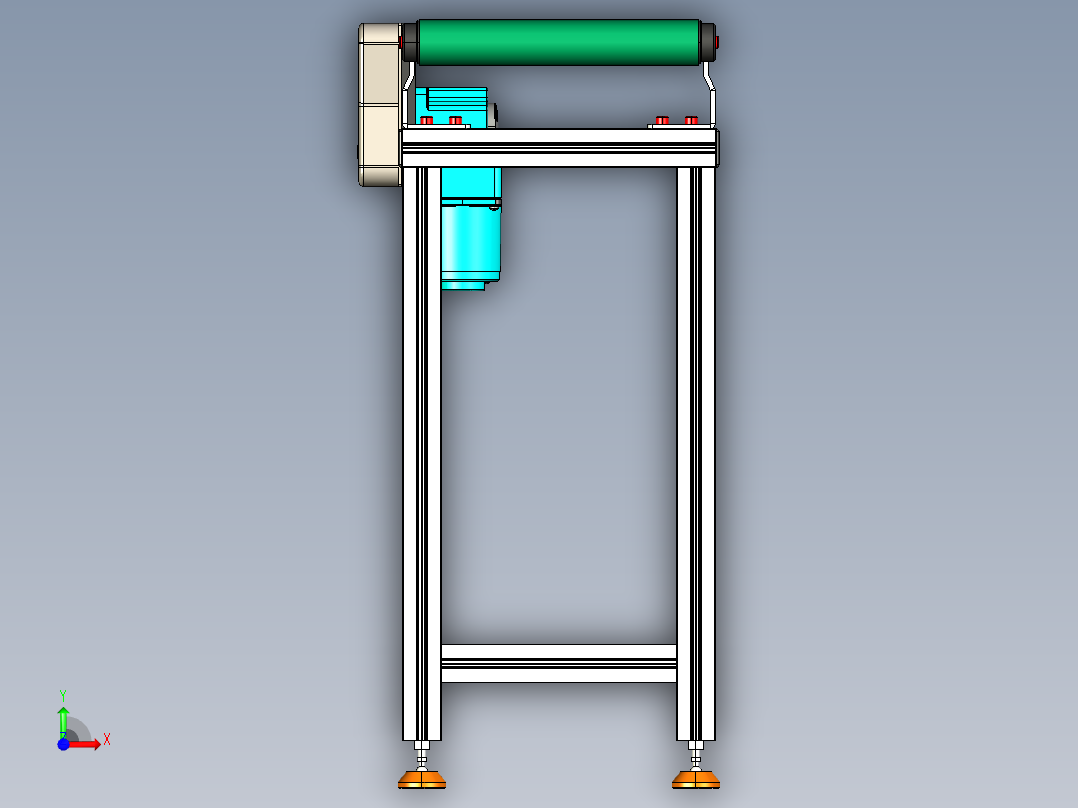 LE-XC4040-左边驱动轻载皮带线-负载40kg前视图
