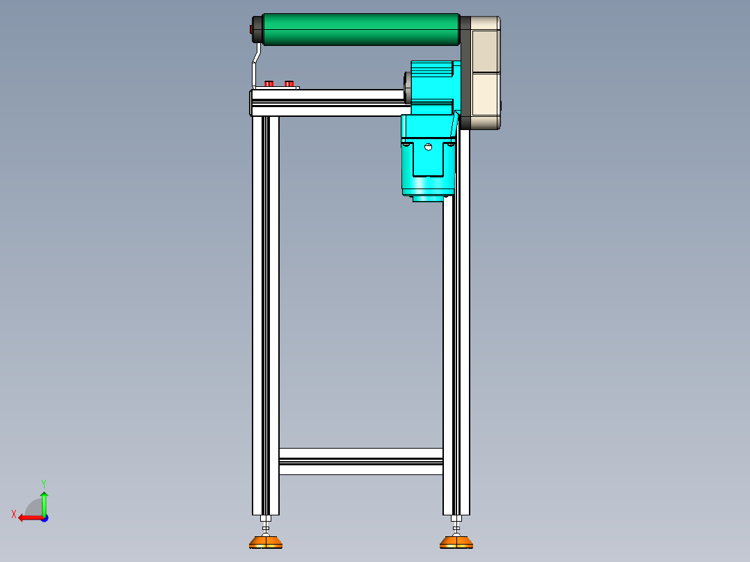 LE-XC4040-左边驱动轻载皮带线-负载40kg后视图