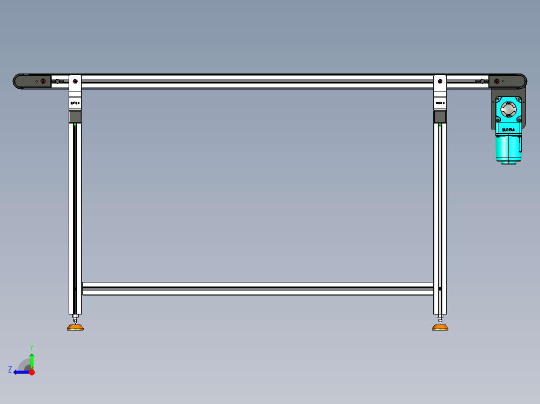 LE-XC4040-左边驱动轻载皮带线-负载40kg右视图