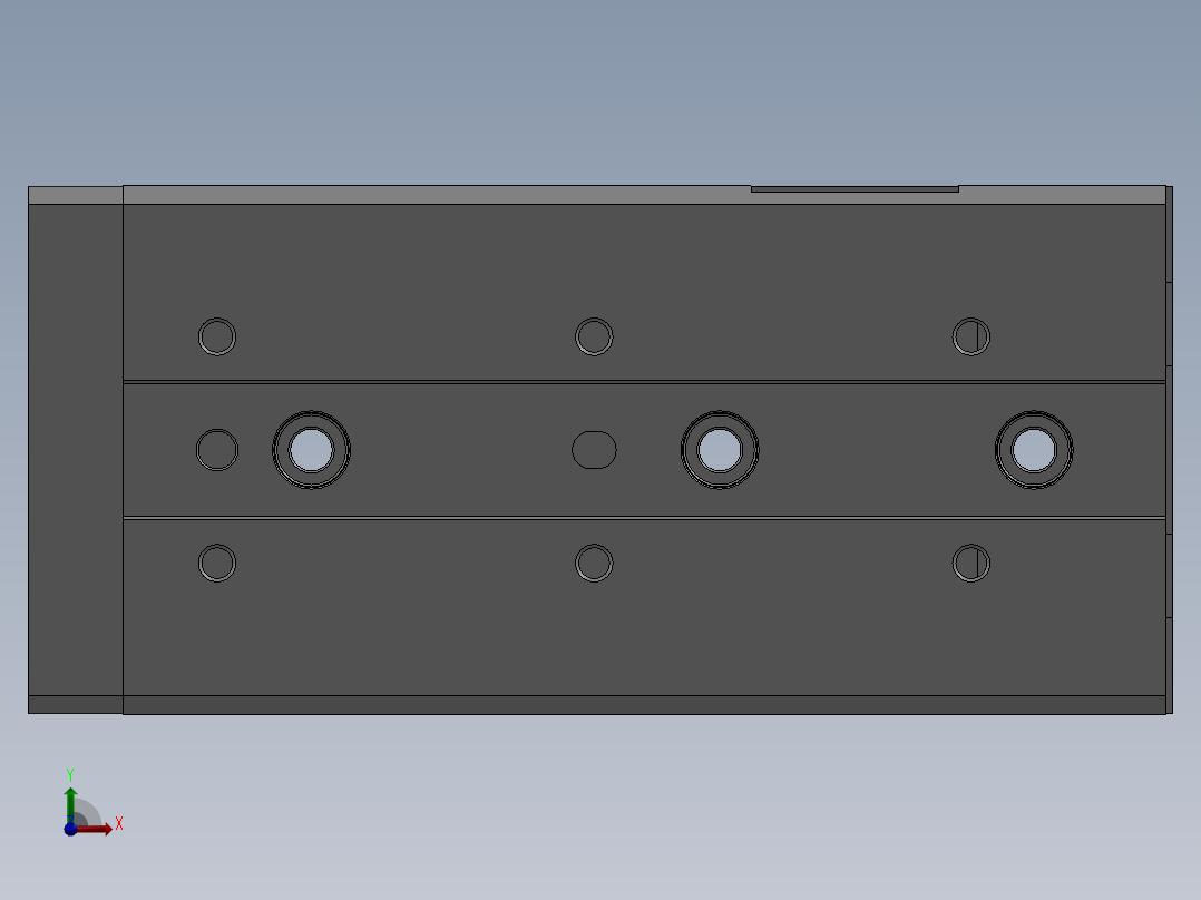 滑台气缸HLQ25X75S前视图