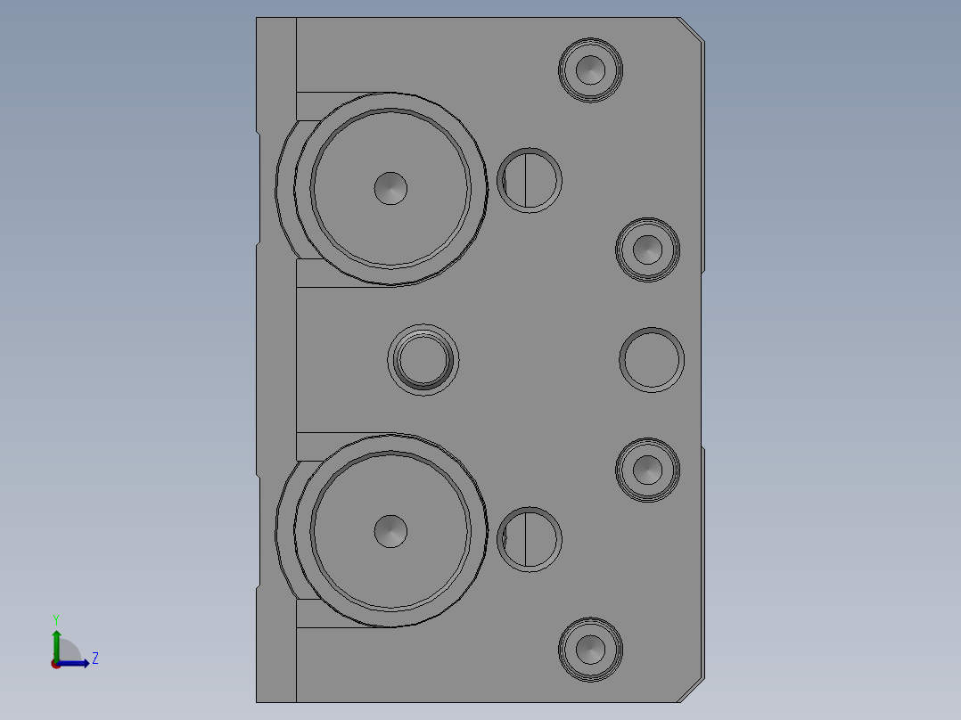 滑台气缸HLQ25X75S左视图
