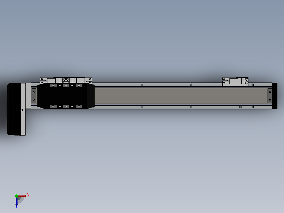 电动滑台模组SDH50左连模组（配台达电机）俯视图