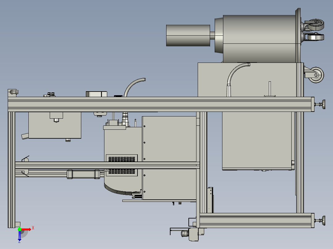 蒸压器不同规格激光打标工作台俯视图