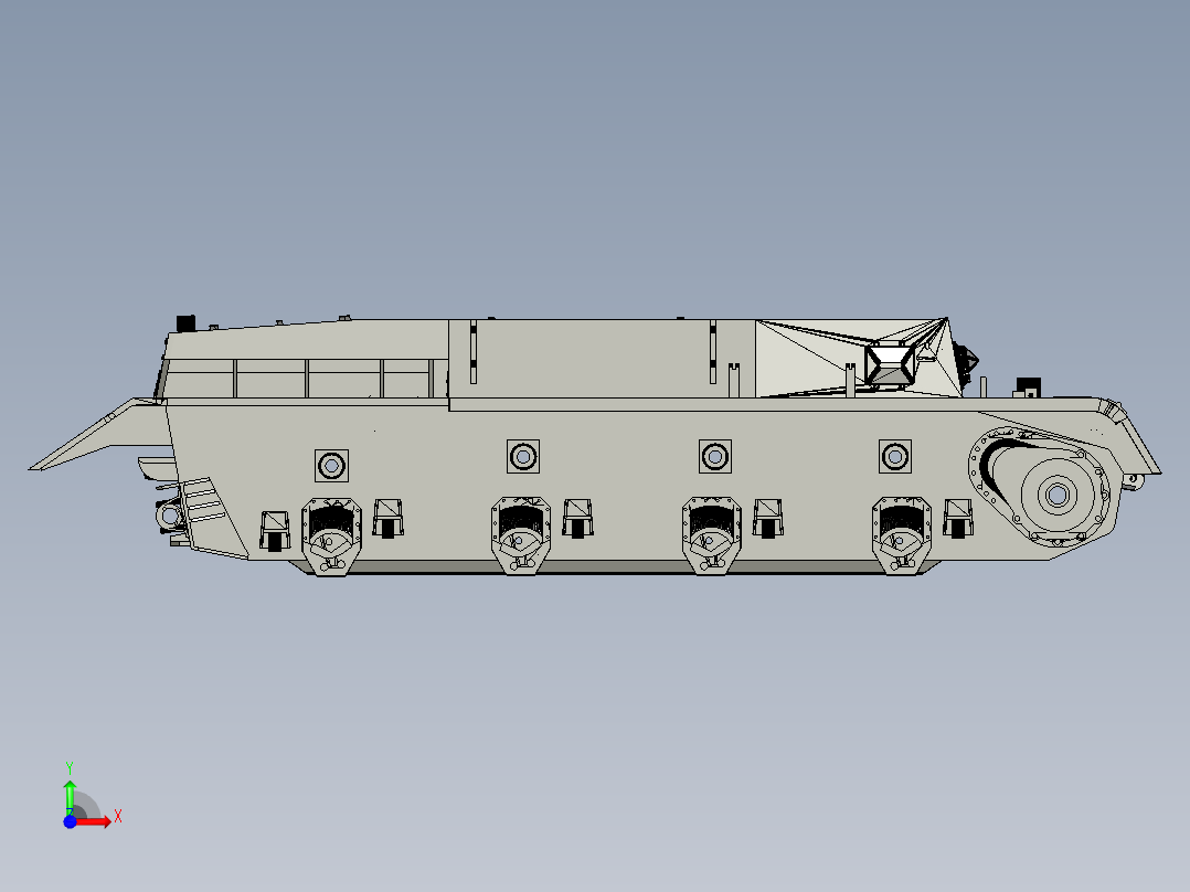Panzer IV四号中型坦克1比16模型3D打印图纸 STL格式前视图