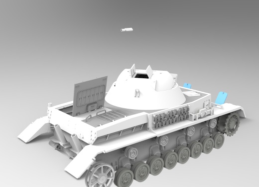 Panzer IV四号中型坦克1比16模型3D打印图纸 STL格式缩略图