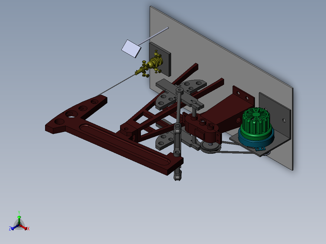 磕头机正等轴测图