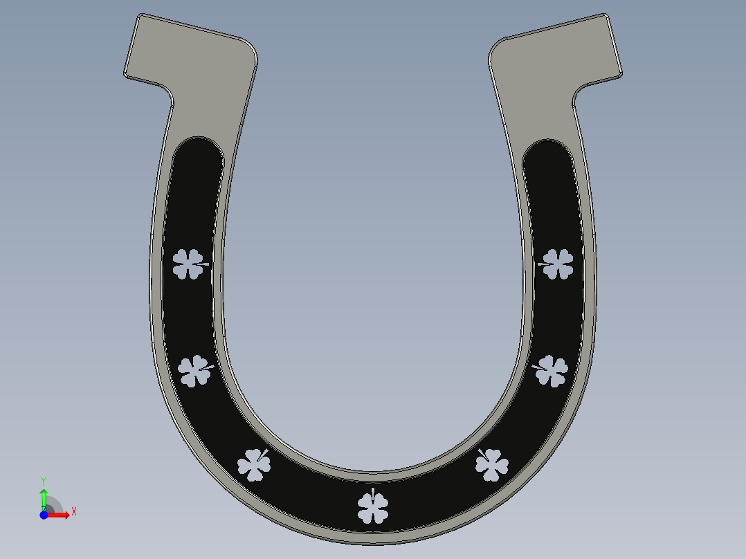 幸运马蹄铁前视图