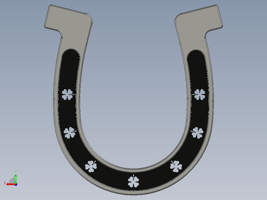 幸运马蹄铁后视图