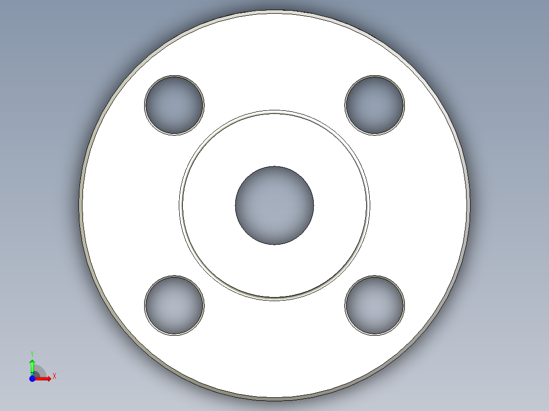 不锈钢ANSI法兰适配器，1英寸。世伟洛克卡套管接头，NPS 1英寸前视图