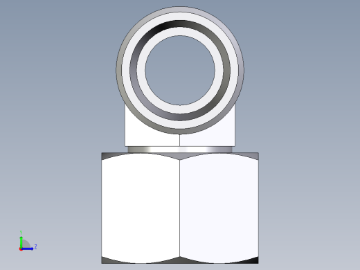 卡套式工业通用硬管接头EO_Swivel_nut_branch_tee_ET15LOMD71左视缩略图