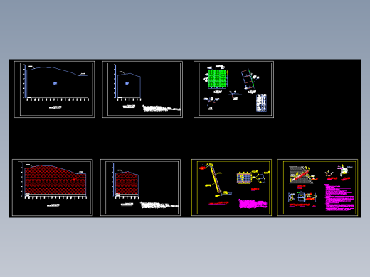 石方边坡防护全套施工设计cad图（含设计说明）-喷锚防护、挂网防护两种方案