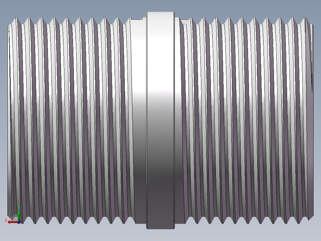 对丝-圆边等径 DN20后视图