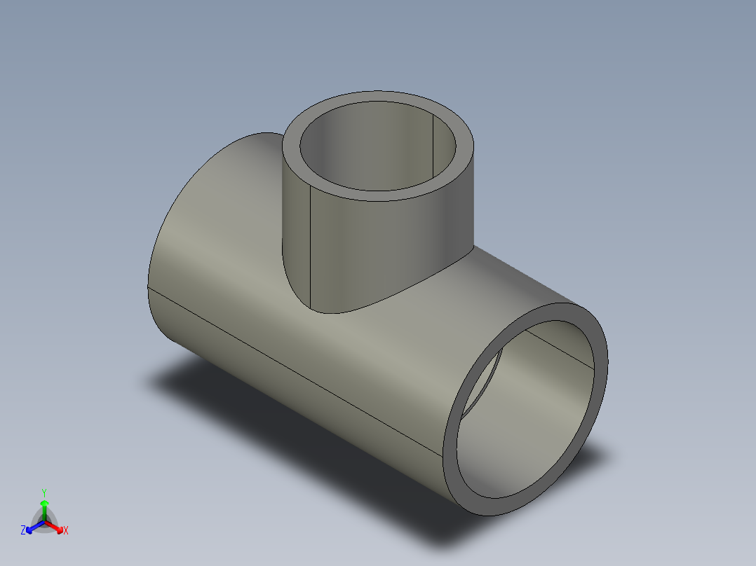 船舶管路系统SeaCor_Molded_ReducingTee_SxSxS_37J101251_2in x 1.5in主视图