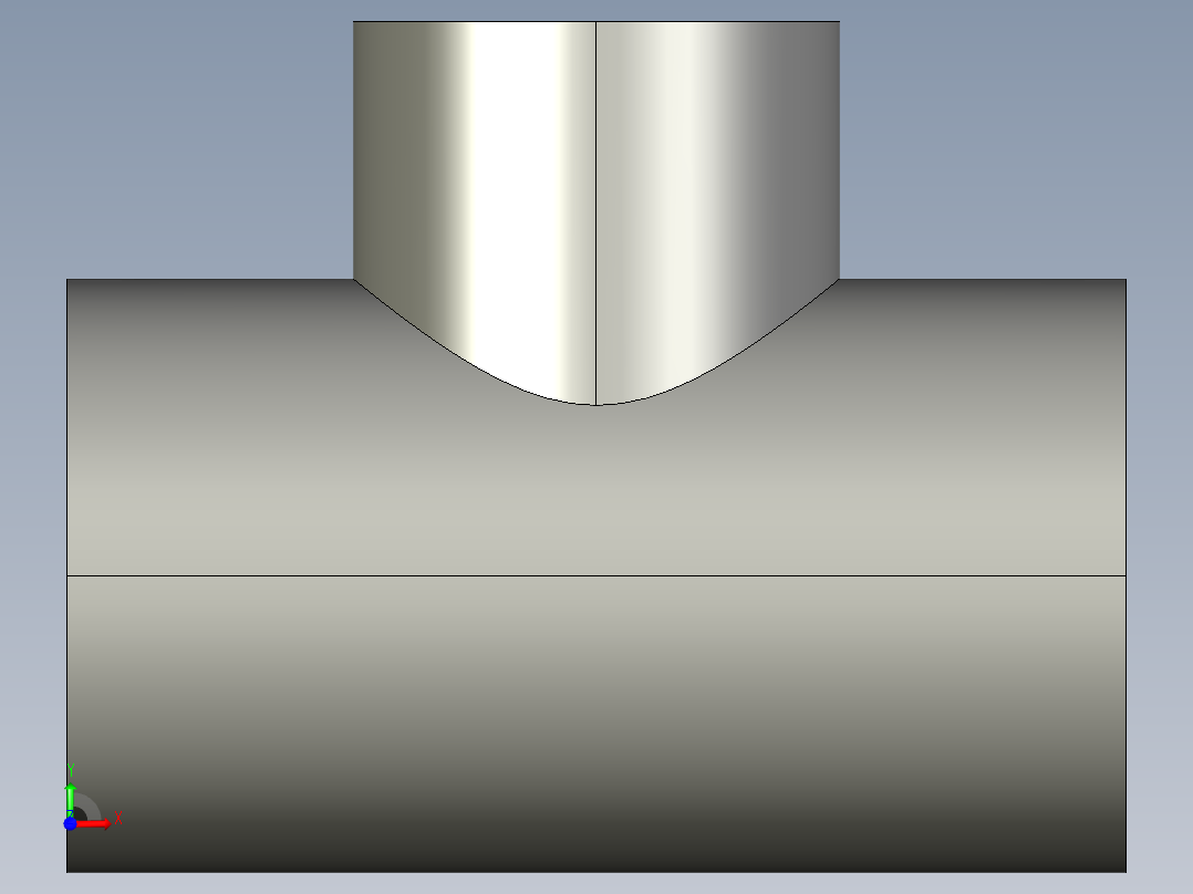 船舶管路系统SeaCor_Molded_ReducingTee_SxSxS_37J101251_2in x 1.5in前视图