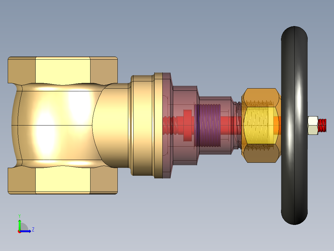 不锈钢闸阀11左视图