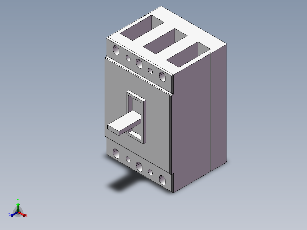 NSX100F-3P 施耐德塑壳正等轴测图