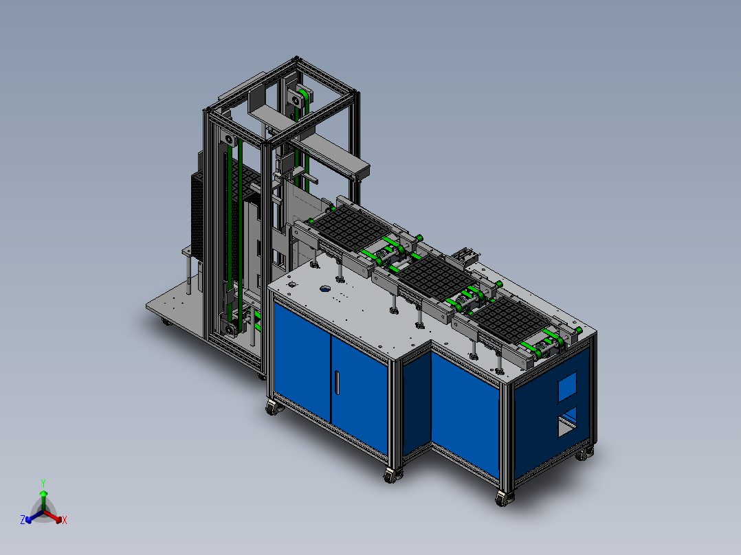 竖直提升线sw19可编辑正等轴测图