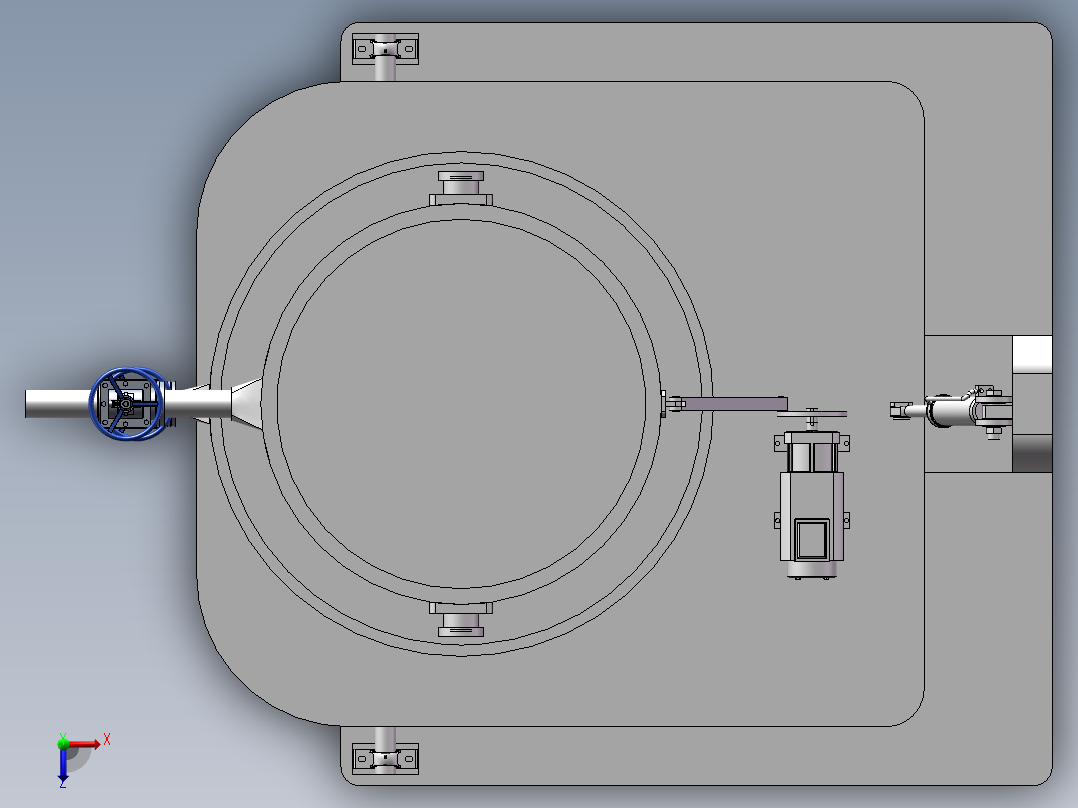 塑料颗粒筛分机sw18俯视图