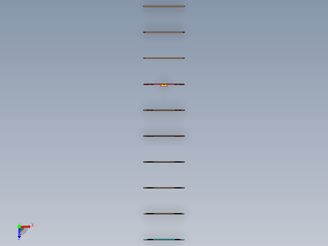 CSX1-笔记本CNC工装夹具三维模型A车铣中心俯视图