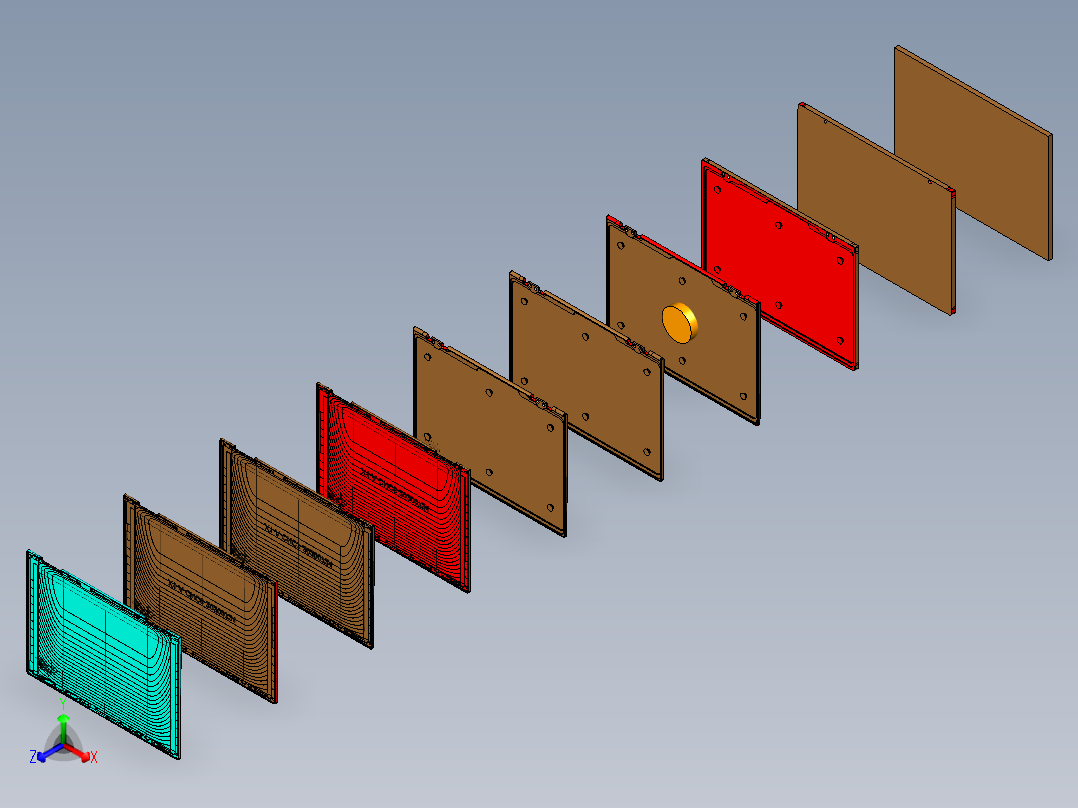 CSX1-笔记本CNC工装夹具三维模型A车铣中心正等轴测图