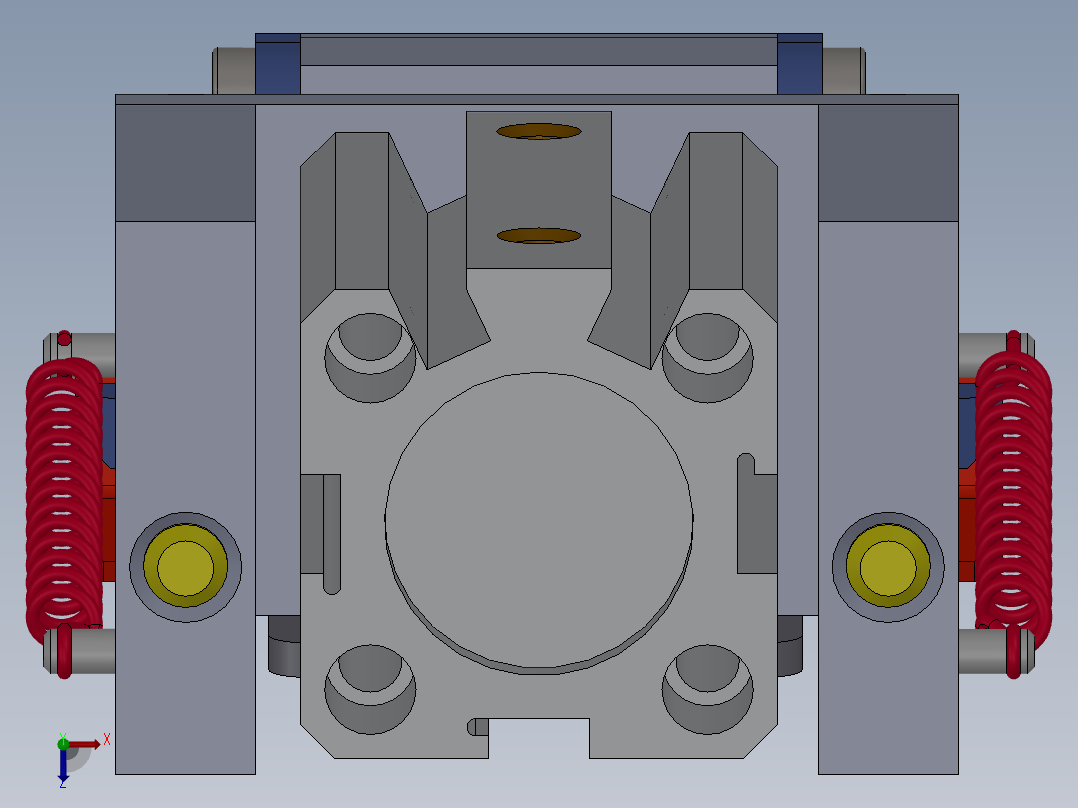智能型手爪（抓取器）（需要特征识别）俯视图
