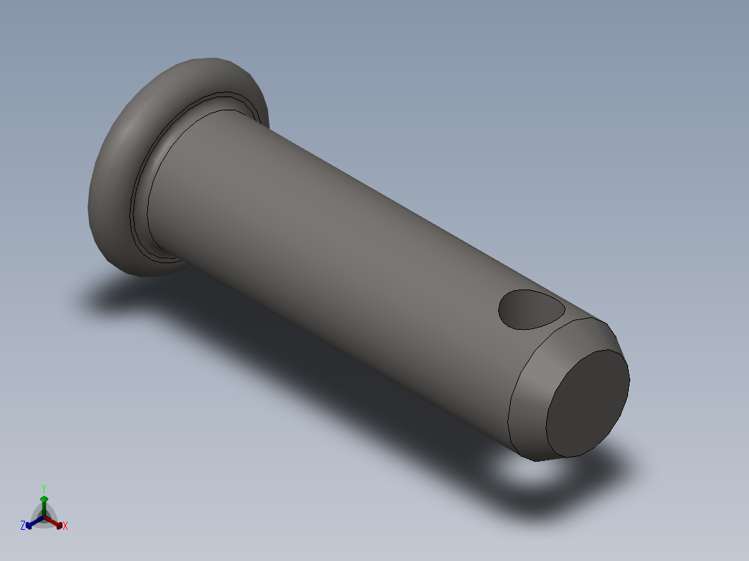 GB882-88 销轴B型8×28正等轴测图