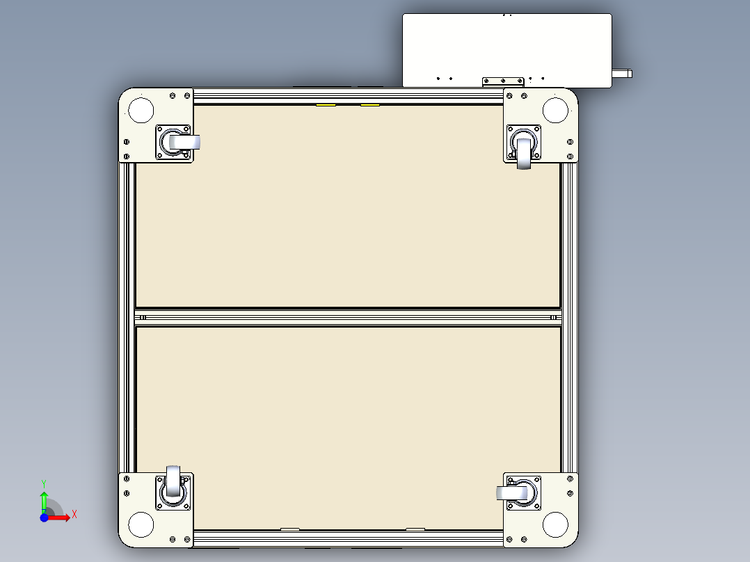 模版灰尘自动检查机前视图