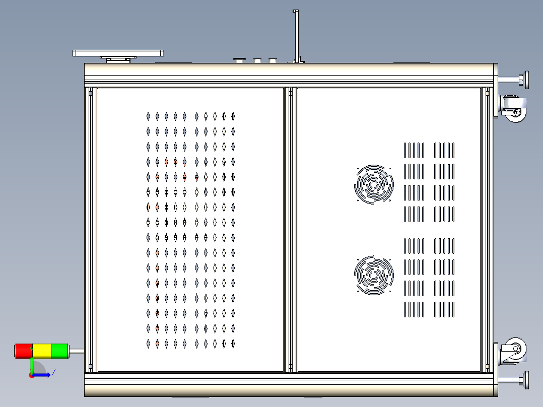 模版灰尘自动检查机左视图