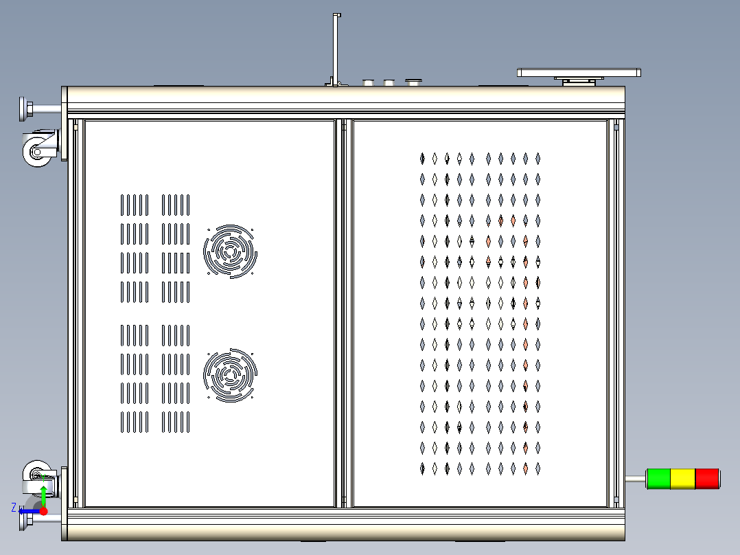 模版灰尘自动检查机右视图