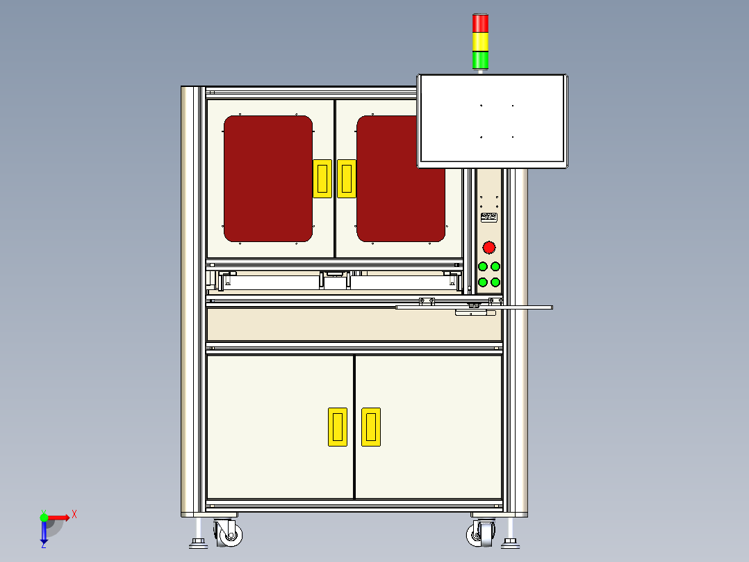 模版灰尘自动检查机俯视图