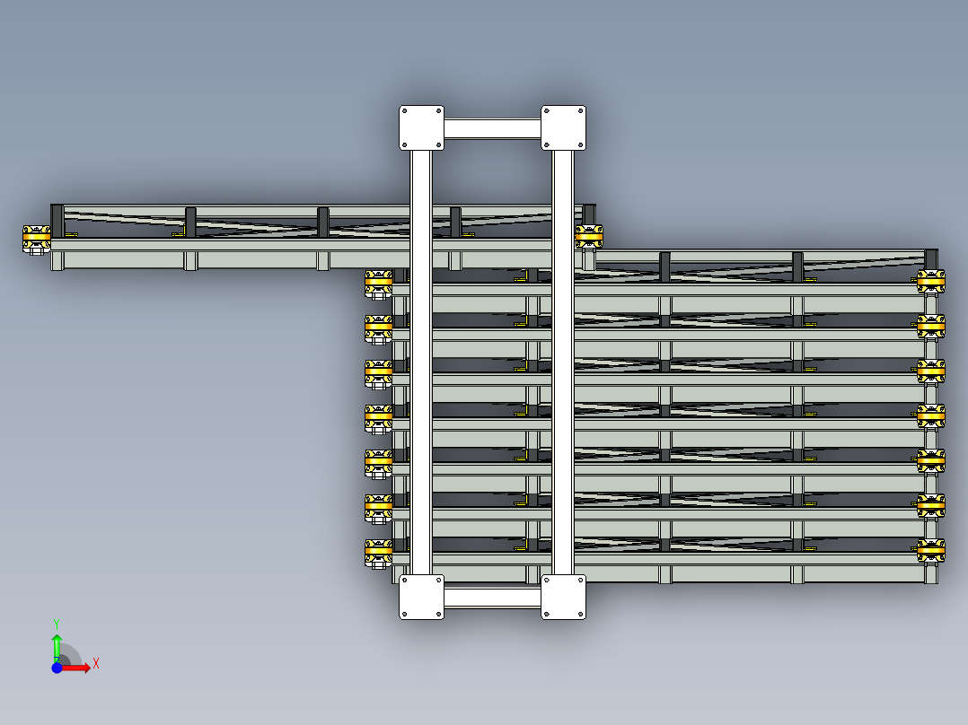 B3004076-金属板存储架前视图