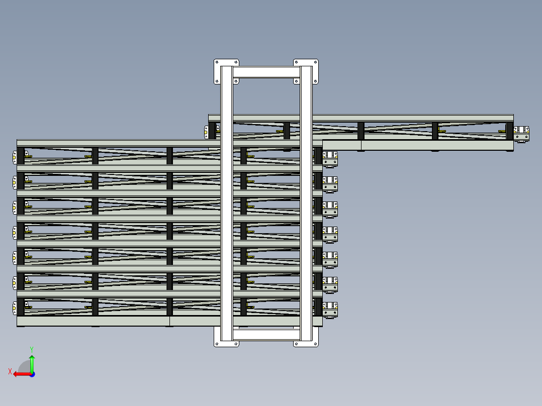 B3004076-金属板存储架后视图