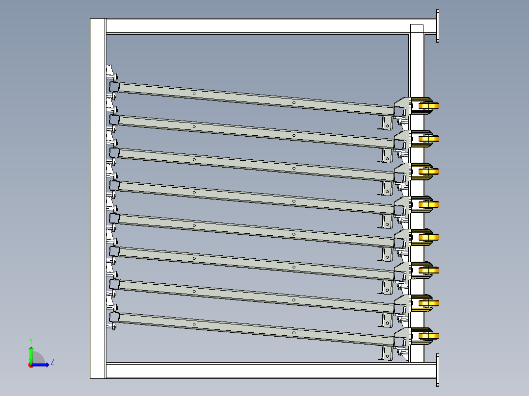 B3004076-金属板存储架左视图