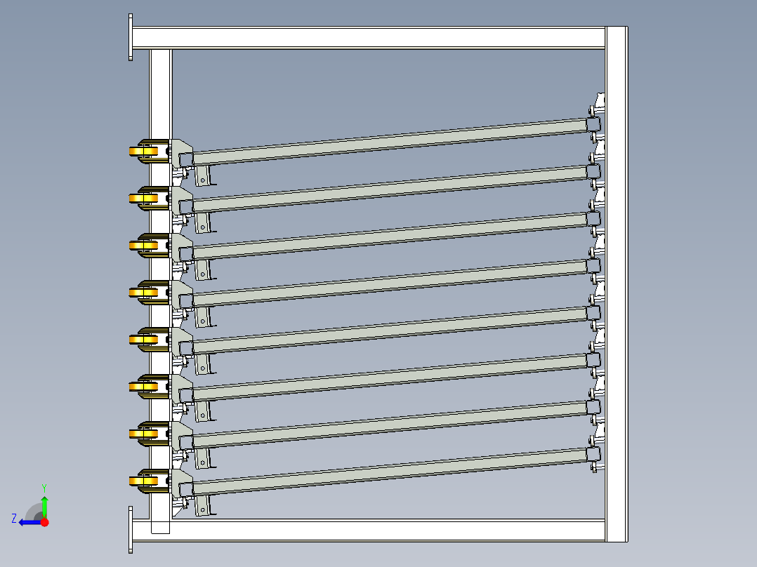 B3004076-金属板存储架右视图