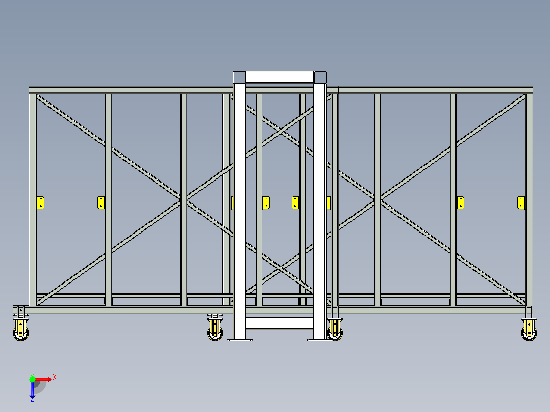 B3004076-金属板存储架俯视图