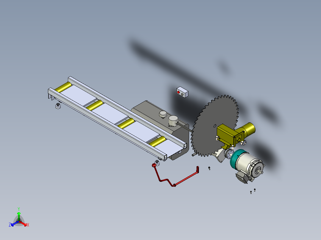 B2004529-大理石锯，木锯，正等轴测图