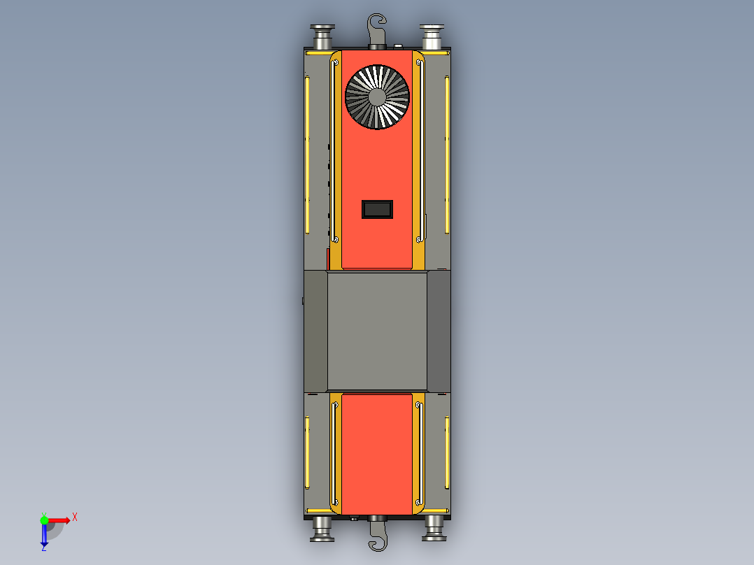 火车机车列车diesel-locomotive-2834-模型格式为 stp stl俯视图