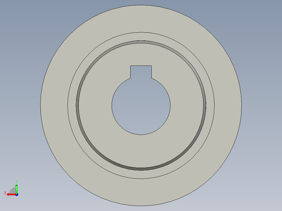 同步轮S5M26齿14孔后视图