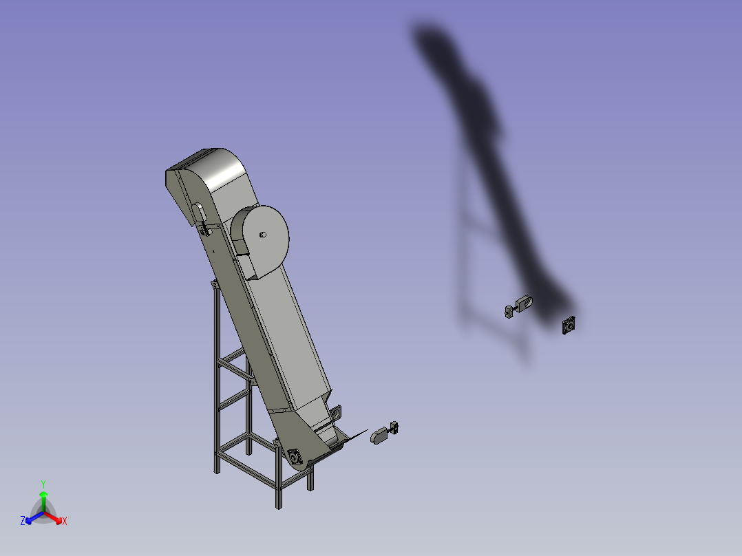 马铃薯进料输送提升机主视图