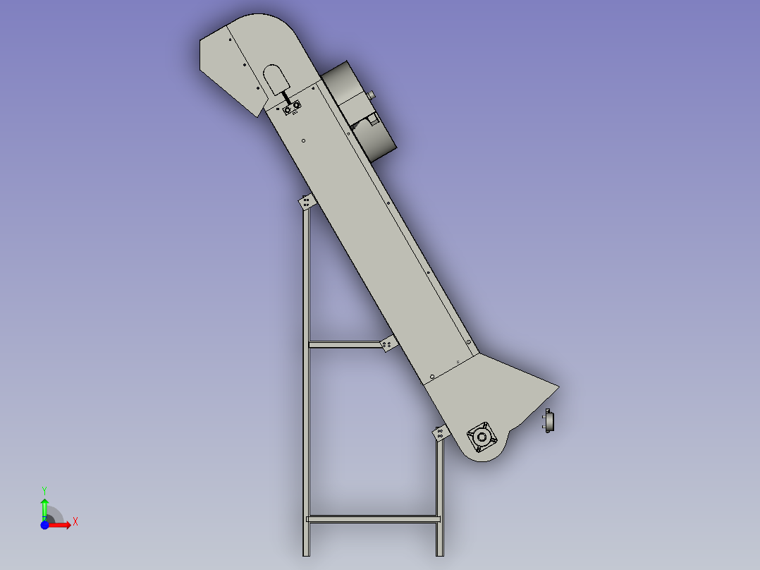 马铃薯进料输送提升机前视图