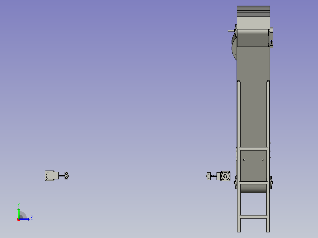 马铃薯进料输送提升机左视图