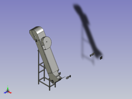 马铃薯进料输送提升机正等轴测缩略图